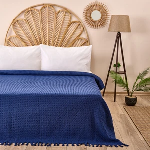 Soft Venna Tek Kişilik Yatak Örtüsü - Indigo - 160 x 230  cm