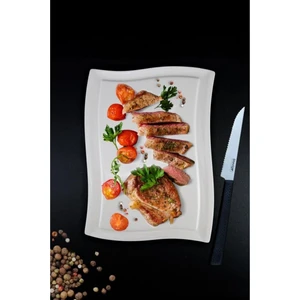 Bone Porselen Servis Sunum Steak Tabağ