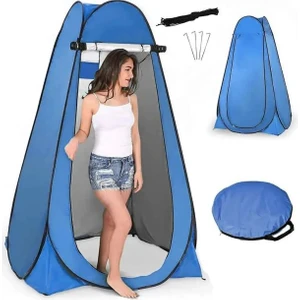 Otomatik Kamp Duş ve Giyinme WC Çadırı 120x120x190 cm 2 Mevsim Su Geçirmez Polyester Taşıma Çantalı