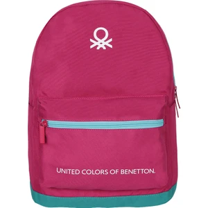 United Colors of Benetton Kadın Pembe Sırt Çantası – Korumalı Laptop Bölmeli, Okul ve Günlük Kullanıma Uygun, 42x28x13 cm