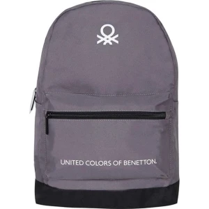United Colors of Benetton Gri Unisex Sırt Çantası – Korumalı Laptop Bölmeli, 18L, 42x28x13 cm, Günlük ve Seyahat Kullanımına Uygun