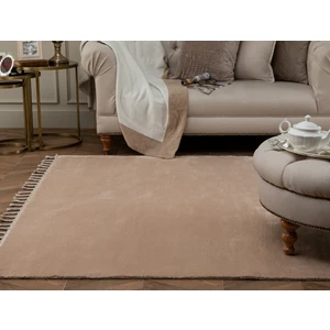 Madame Coco Carol Saçaklı Halı - Vizon - 80X300 cm