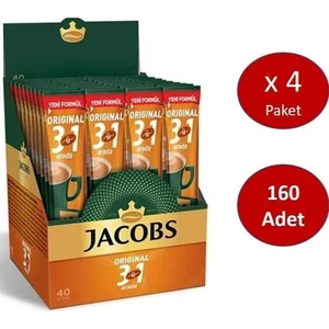 3'ü 1 Arada  Karışım Kahve 160 Adet ( 40'lı Kutu x 4)
