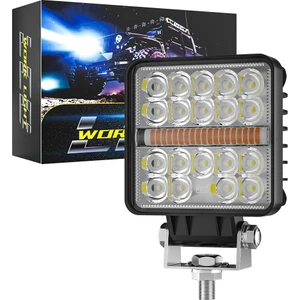 Off Road Çakarlı Drl Gündüz LED Kare Çalışma Lambası Traktör Tekne Tır Kamyon Atv Spot Sis Farı