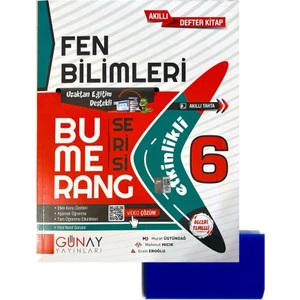 Günay Yayınları 6. Sınıf Bumerang Fen Bilimleri Defter – Silgi