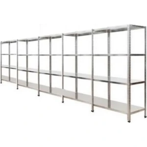 Çelik Raf Burada 4 Katlı 5 Li Bitişik Çelik Galvaniz Arşiv Depo Kiler Rafı DX51 Kalite