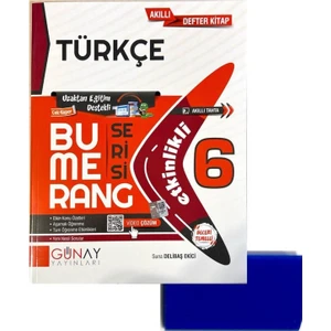 Günay Yayınları 6. Sınıf Bumerang Türkçe Etkinlikli Defter Kitap – Silgi