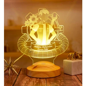 Sevgilambası Mühendisler Günü Hediyesi, Makine Mühendisi Hediyesi Kişiye Özel Hediye Led Lamba