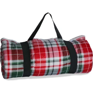 Outdress Suya Dayanıklı Çok Amaçlı Piknik Örtüsü 150 x 150 cm Kırmızı Ekose Desen