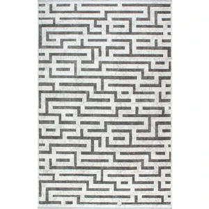 Artemis Halı Samoa 02931C Krem Gri Çizgi Desenli Halı