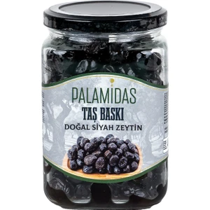 Taş Baskı Doğal Siyah Zeytin 400 gr Cam Kavanoz