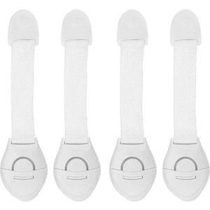 Plastik Kendinden Yapışkanlı Bebek Eşya Pencere Dolap Kapı Çekmece Kilidi -AL4542 4 Adet