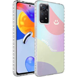 Gökmen Aksesuar Xiaomi Redmi Note 11 Pro 5g Kılıf Airbag Kenarlı Renkli Desenli Silikon Zore Elegans Kapak-No7