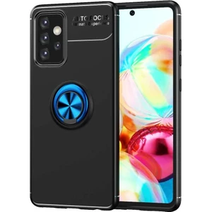 Gökmen Aksesuar Galaxy A72 Kılıf Zore Ravel Silikon Kapak-Siyah-Mavi