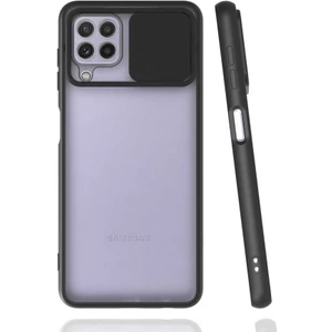 Galaxy A22 4g Kılıf Zore Lensi Kapak-Siyah