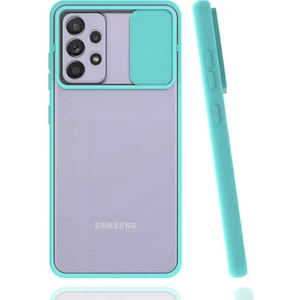 Galaxy A52 Kılıf Zore Lensi Kapak-Turkuaz