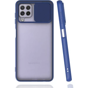 Gökmen Aksesuar Galaxy M32 Kılıf Zore Lensi Kapak-Lacivert