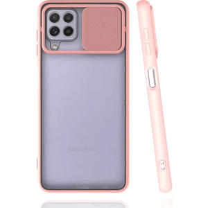 Galaxy M22 Kılıf Zore Lensi Kapak-Pembe Açık