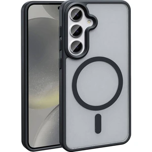 Gökmen Aksesuar Galaxy S24 Kılıf Magsafe Şarj Özellikli Mat Arka Yüzey Zore Sio Kapak-Siyah