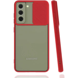 Galaxy S22 Plus Kılıf Zore Lensi Kapak-Kırmızı