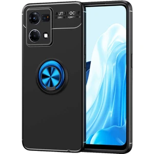 Oppo Reno 7 4g Kılıf Zore Ravel Silikon Kapak-Siyah-Mavi