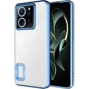 Xiaomi Mi 13T Kılıf Kamera Korumalı Logo Gösteren Zore Omega Kapak-Sierra Mavi