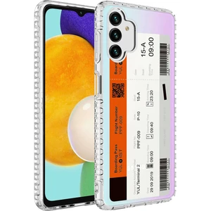 Galaxy A04S Kılıf Airbag Kenarlı Renkli Desenli Silikon Zore Elegans Kapak-No1