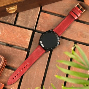 Huawei Watch Deri Kordon Watch GT 5 Pro GT4 Gt 2 3 4 Pro 46mm Ultimate Elite Watch 4 GT 2 Gt2 E Gt2e Gt2pro Se 2e Gt3 Pro Gt3pro Huawei Watch 4 Buds Deri Kordon Hakiki Deri Kayış Bordo