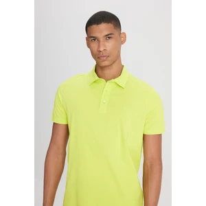 Regular Fit Normal Kesim Polo Yaka %100 Pamuk Sarı Tişört