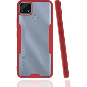 Realme C25 Kılıf Zore Parfe Kapak-Kırmızı