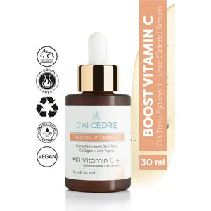 J'ai Cedre %10 C Vitamini Leke Karşıtı Süper Aydınlatıcı Cilt Tonu Eşitleyici C Serum