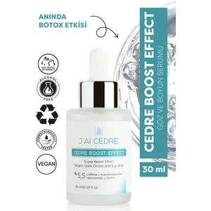J'ai Cedre Yaşlanma Karşıtı Göz Çevresi Aydınlatıcı Koyu Halka Görünümünü Azaltıcı Cédre Boost Effect Serum