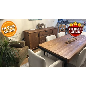 Doğal Ahşap Yemek MASASI-70-120