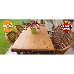 Doğal Ahşap Yemek MASASI-80-140