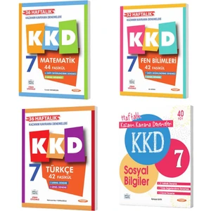 Kurmay Yayınları 7. Sınıf Kkd Matematik+Sosyal Bilgiler+Türkçe+Fen Bilimleri (4kitap)
