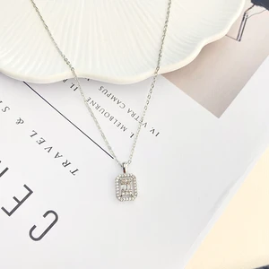 Baget Kolye Zirkon Taşlı Silver 40+5cm