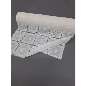 Başak Ev Tekstili Pvc Küpür Dantel Raf ve Dolap Örtüsü Runner   Beyaz