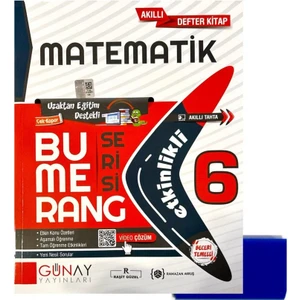 Günay Yayınları 6. Sınıf Bumerang Matematik Defter Kitap - Silgi