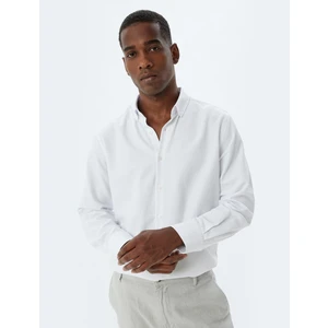Slim Fit Gömlek Uzun Kollu Pamuk Karışımlı