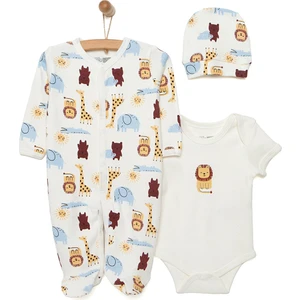 HelloBaby Tulum-Body-Şapka Erkek Bebek