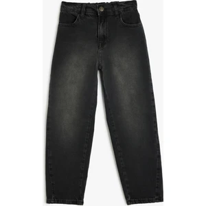 Kot Pantolon Pamuklu Cepli Beli Lastikli