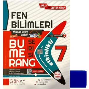 Günay Yayınları 7. Sınıf Bumerang Fen Bilimleri Defter Kitap – Silgi