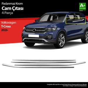 Vw T-Cross Krom Cam Çıtası 4 Prç 2023 Üzeri