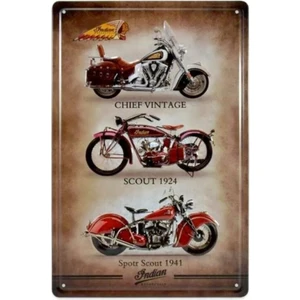 Koleksiyon Indian Motocycles Metal Plaka Levha 20X30CM