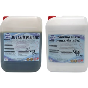 Lastik Parlatıcı Jel & Torpido Parlatıcı Süt Seti - 5kg Mükemmel Parlaklık ve Koruma Sünger Hediyeli