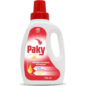 Jel Bulaşık Makinesi Deterjanı 40 Yıkamaya Kadar Ekstra Parlaklık, Güçlü Yağ Çözücü 750 ml