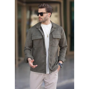 Haki Cep Detaylı Gömlek Ceket 6748