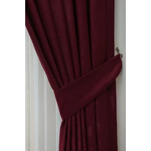 Özgün Perde Soft Kumaş Fon Perde Sık Pileli Bordo Perde