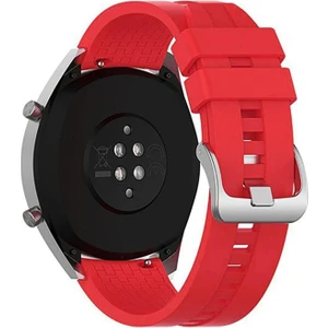 Huawei Watch Ultimate Okyanus Mavisi Uyumlu Yumuşak Silikon Desenli Kordon Kayış (22MM)