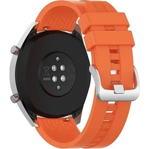 Huawei Watch Ultimate Okyanus Mavisi Uyumlu Yumuşak Silikon Desenli Kordon Kayış (22MM)